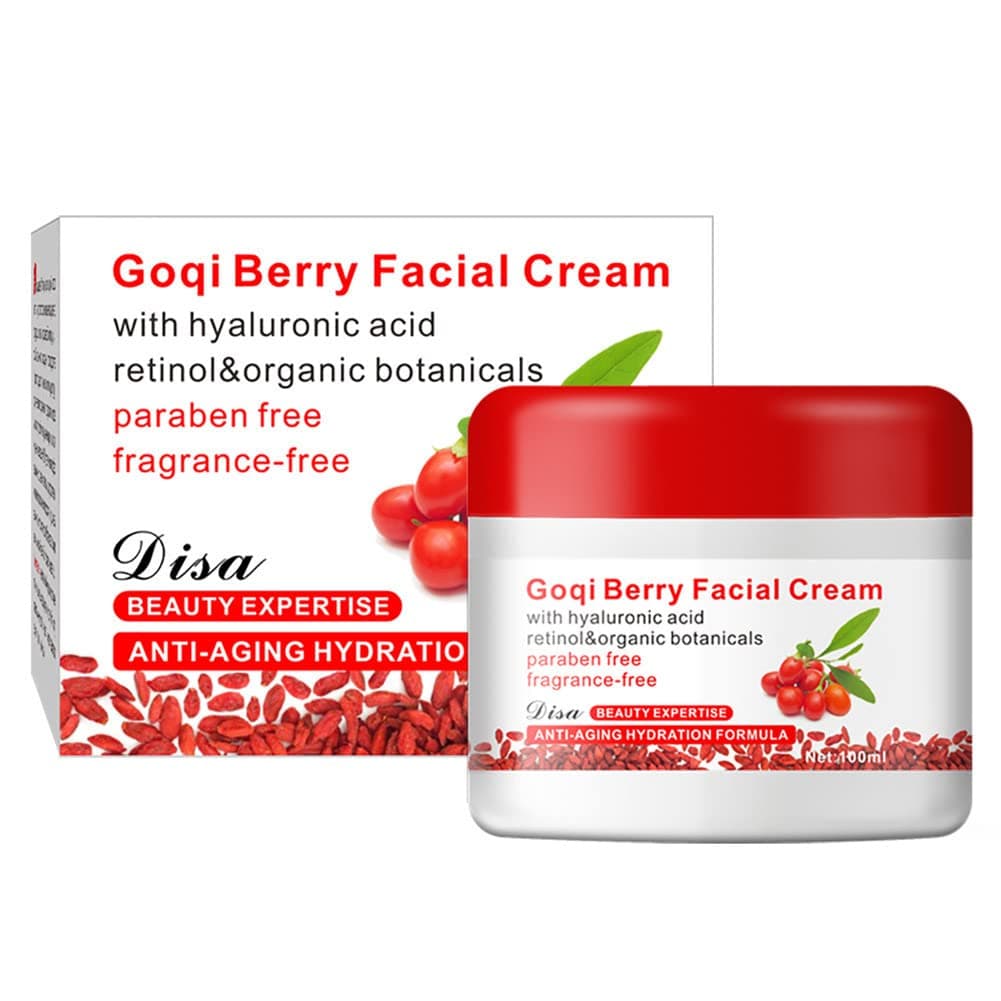 Wolfberry Facial Cream Antioxidant improve Tone Face Cream Hyaluronic Acid Moisturizing Antiaging Firming Goji Berry Cream