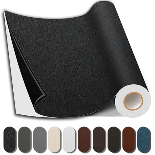 Shagoom Leather Repair Patch, 17X79 Inch Repair Patch Self Adhesive Waterproof, DIY Large Vinyl Patches for Couches, Furniture, Kitchen Cabinets, Wall (Black, 17X79 Inch)