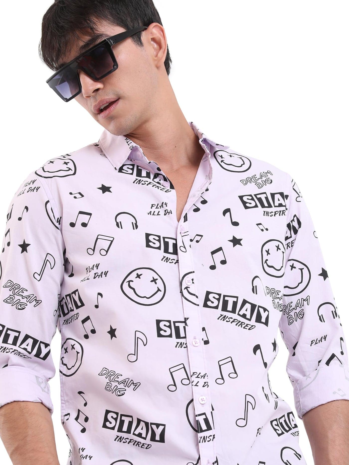 Highlander Men's Quirky Print Half Sleeves Shirt | Fun & Expressive | A Unique Blend of Playfulness and Fashion | Shirt for Man | Men Shirts | Casual Shirt for Men | Men Stylish Shirt