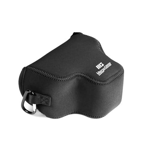MegaGear Neoprene Camera Case for Canon EOS R100 (18-45mm)- Stylish and Protective Digital Photography Bag - Black