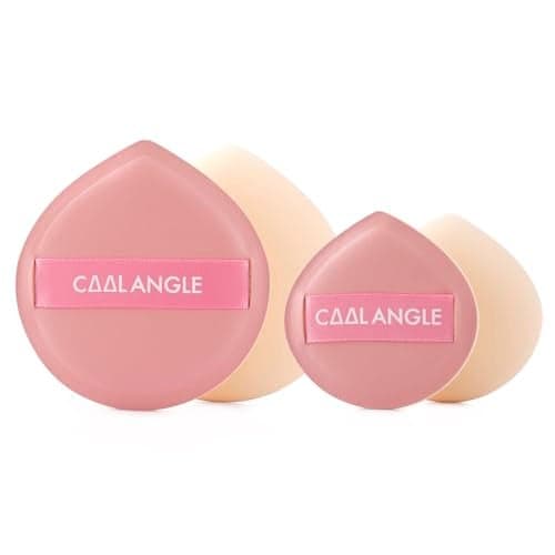 COOLANGLE 4Pack Pink Makeup Sponge For Foundation Concealer And Powder Latex Free Blender Sponge For Natural And Easy Makeup Soft Longlasting Pack for 2XLarge and 2 Medium
