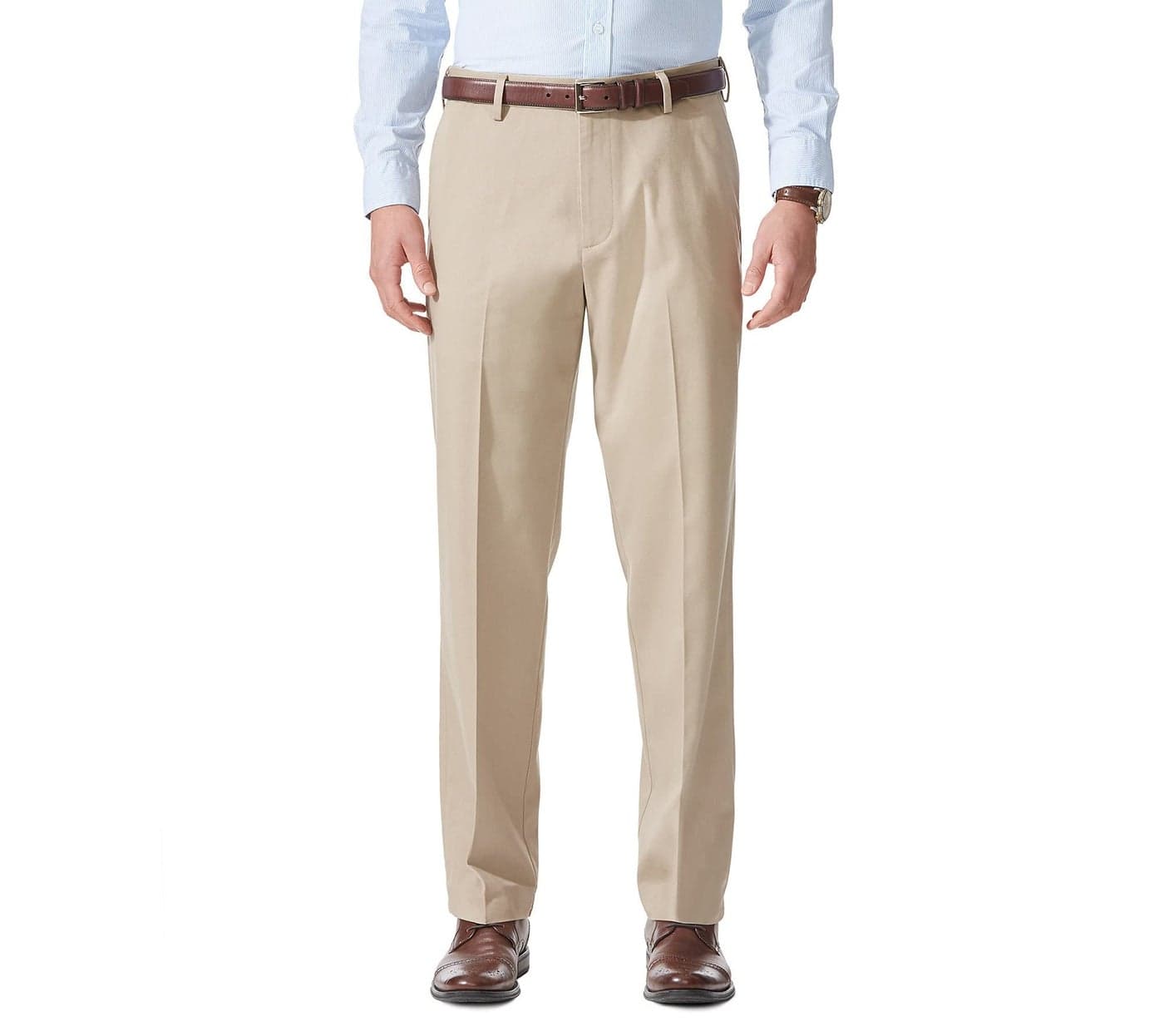Dockers Men's Relaxed Fit Comfort Pants, British Khaki, 40W x 30L