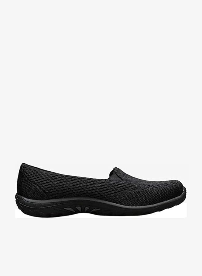 Skechers Women's Reggae Fest-Willows Loafer Flat, Black Mesh, 9