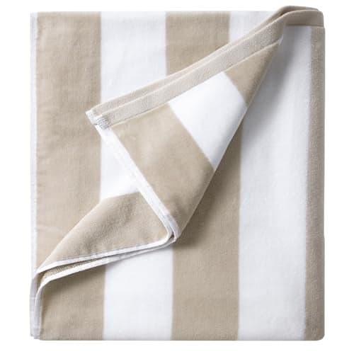LULUHOME Large Oversized Beach Towel - Big Cotton 36 x 70 Inch Striped Pool Towel, Large Cabana Soft Swimming Towel for Adult Men Women,Chiffon