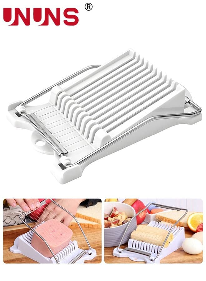 Egg Slicer,Luncheon Meat Slicer,Cuts 11 Slices,Stainless Steel Wires,Boiled Egg Fruit Soft Cheese Slicer Cutter