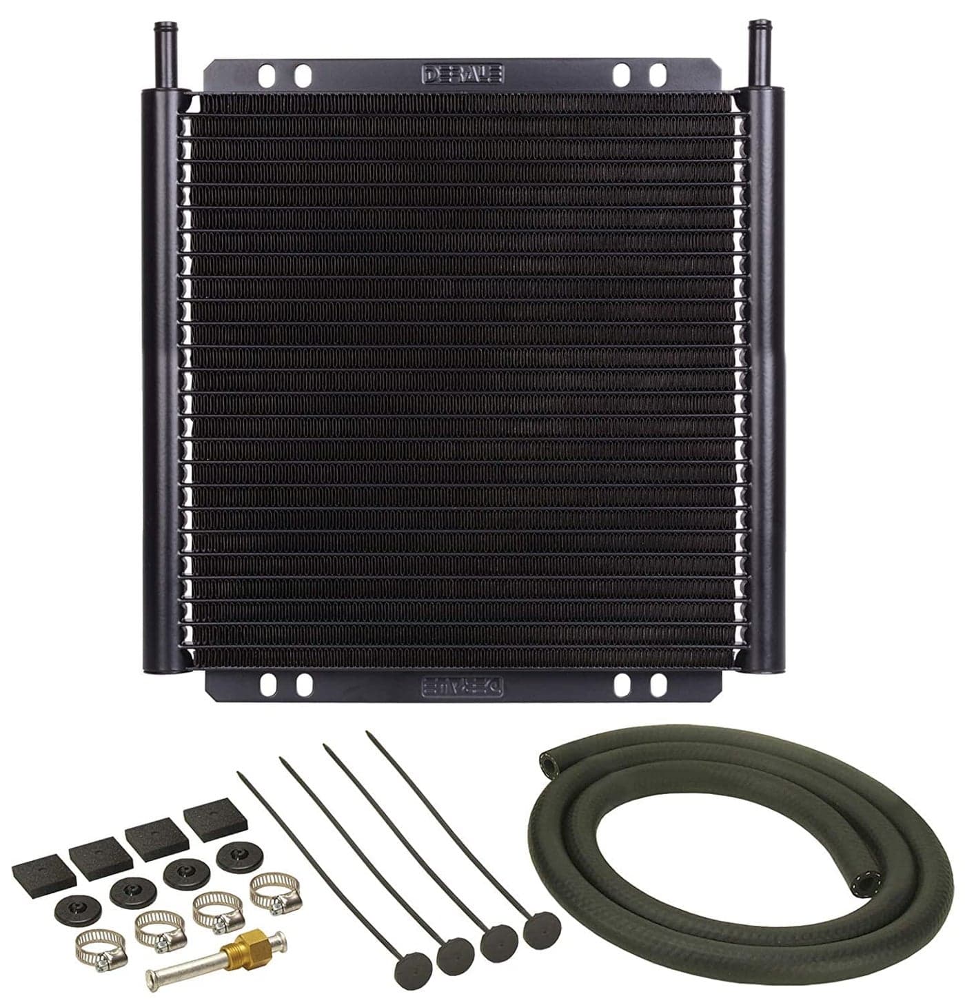 Derale 13504 Series 8000 Plate and Fin Transmission Oil Cooler Black