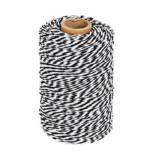 Tenn Well Black and White Twine, 200M Cotton Bakers Twine Perfect for Baking, Butchers, Crafts, Wrapping