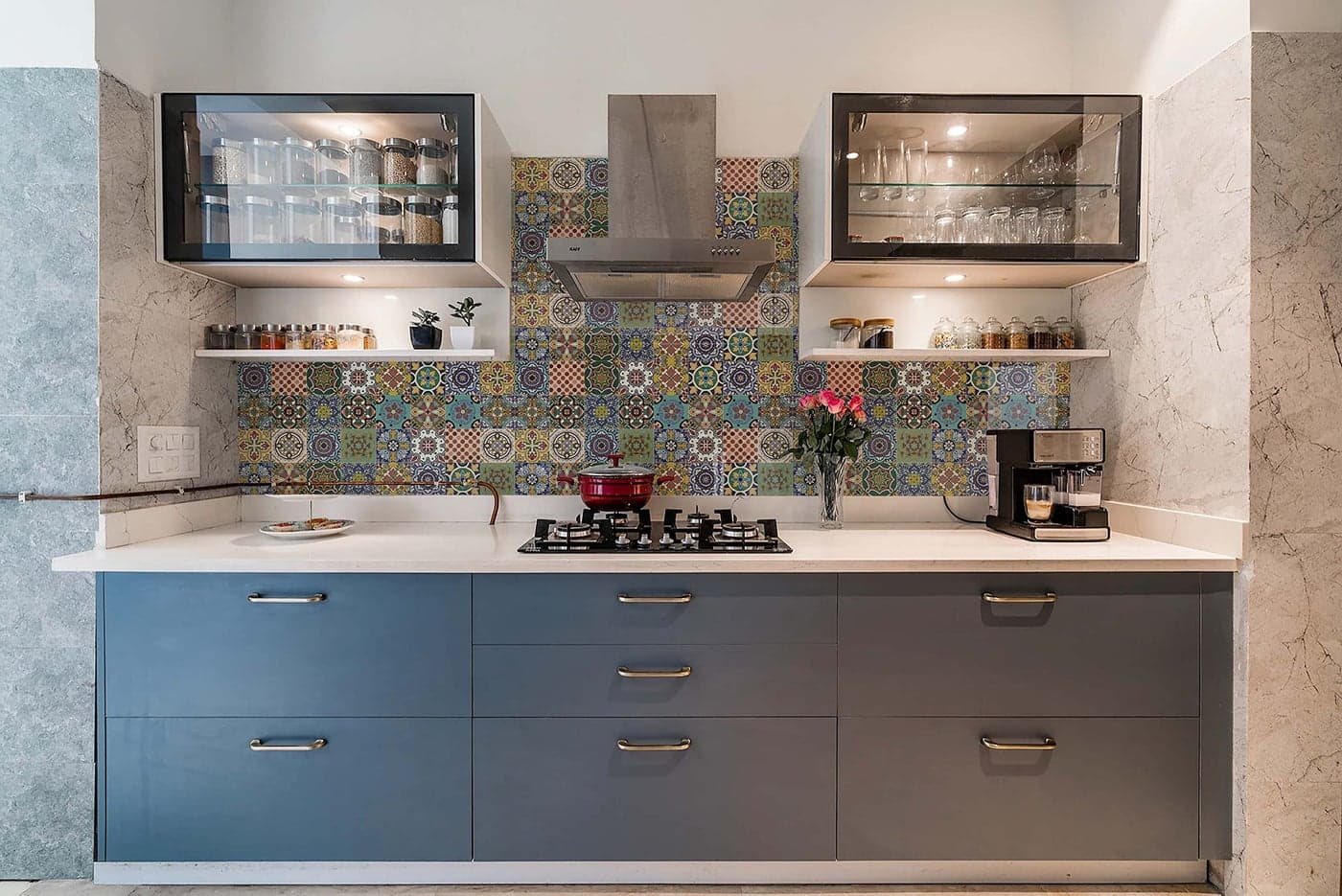 WallDesign Vinyl Spanish Glaze Tile Self-Adhesive Sticker - 24 X 32 Inch Durable Surface Decoration Film For Kitchen, Cabinet, Table, Furniture, Wall, Bathroom, Door, Refurbishment