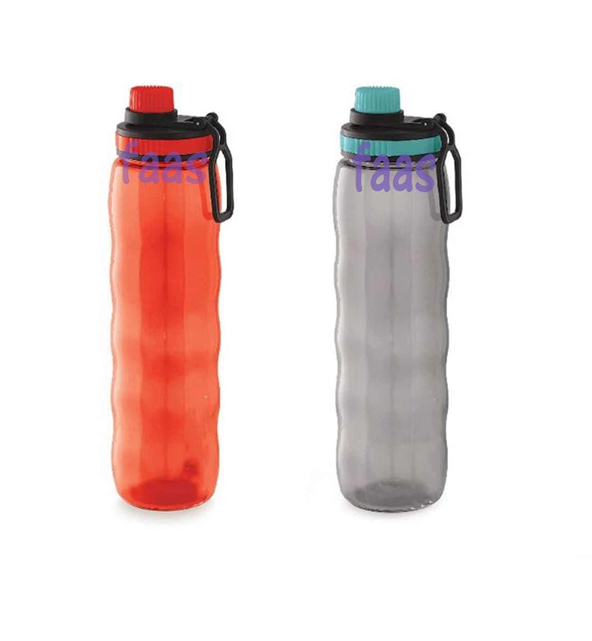 faas Fridge Water Bottle Plastic BPA Free, Assorted Colour 900 ML (Pack Of 2)