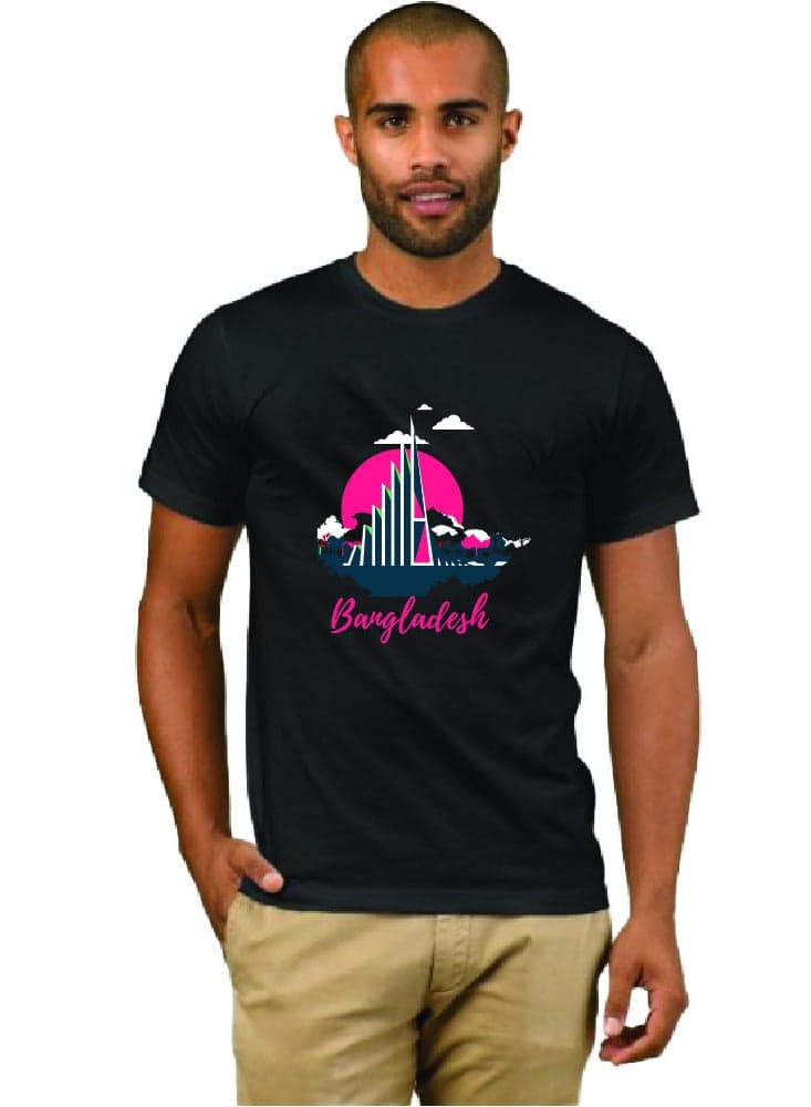 Bangladesh Independence Day Adult Mens T-Shirt - Round Neck Short Sleeve Cotton T-Shirt - Soft and Stylish Bangladesh Independence Day T-Shirt for Men