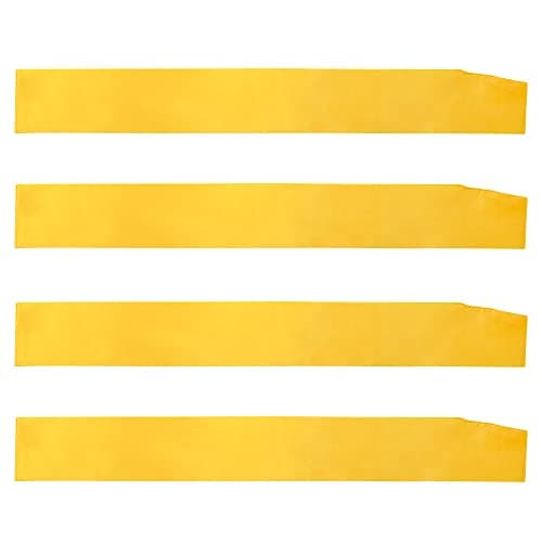 Blank sash Gold 4 Pcs Blank Satin Sashes Plain Sashes Party Accessory for Graduation Wedding Party Satin belt Pageant Make Your Own ribbon GOLD celebration Plain Pageant Sashes GOLDYELLOW