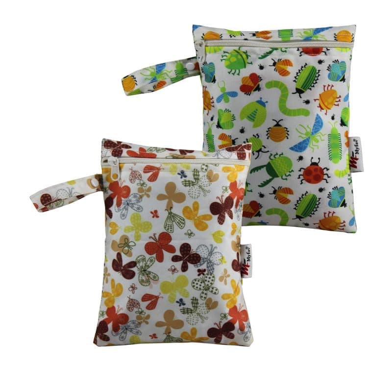 MY FAV Wet Dry Travel Laundry Bag Pack of 2| Water-Resistant Wet & Dry Pouch | Zipper Bag for Dirty Clothes; Bathing Suits; Gym Wear; Workout; Swimming & Travel Storage