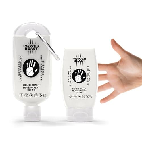 POWER BEAST Clear Liquid Chalk Non Sticky Grip Enhancer Dry Hands Transparent Liquid Chalk AntiSlip Solution Dry Grip for Tennis Golf Pole Dancing Gaming and All Sports 5930ML