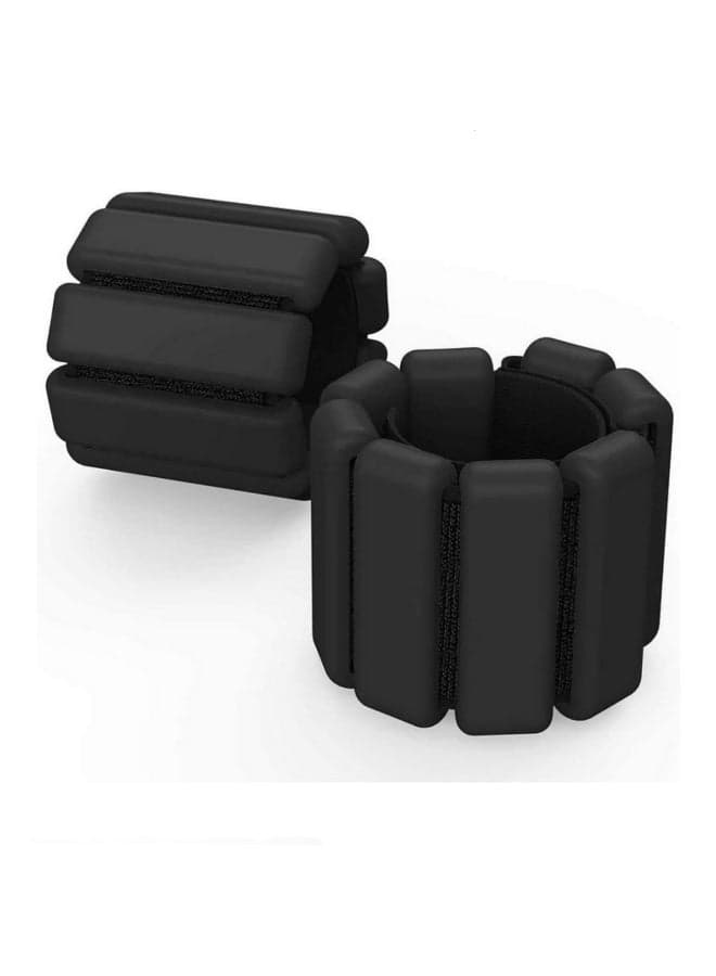 A Pair Adjustable Silicone Weighted Bracelets for Wrist & Ankle –Wearable Sports Wristbands with Steel Load for Running, Fitness Training Multi-Functional Ankle & Wrist Weights Strap