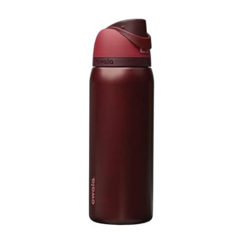 Owala FreeSip Insulated Stainless Steel Water Bottle with Straw BPAFree Sports Water Bottle Great for Travel 32 Oz Black Cherry