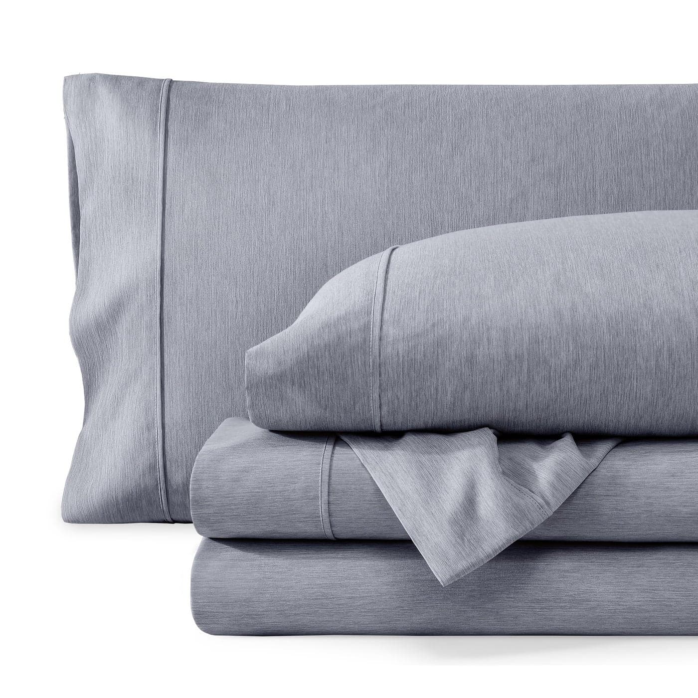 Bare Home Queen Sheet Set Luxury 1800 UltraSoft Microfiber Queen Bed Sheets Double Brushed Deep Pockets Easy Fit 4 Piece Set Bedding Sheets Pillowcases Queen Heathered Blueberry
