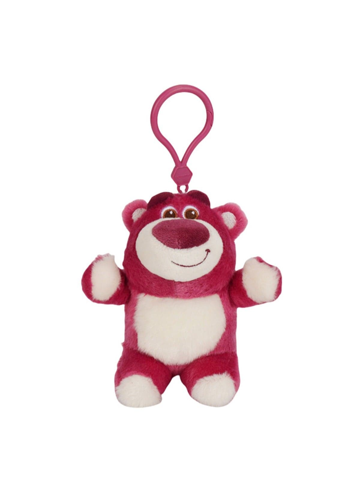 Cute 12 Centimeter Plush Keychain Pendant Pink Bear Bag Decoration Ideal Gift for Children
