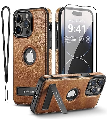 WTCASE Magnetic for iPhone 14 Pro Max Leather CaseBuiltin Invisible Stand Compatible with Magsafe Protective Slim Kickstand Compatible with iPhone 14 Pro Max 2022 67 Brown