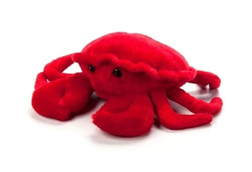 The Petting Zoo Crab Stuffed Animal Plushie Gifts for Kids Scoopz Sealife Animals Red Crab Plush Toy 8 inches