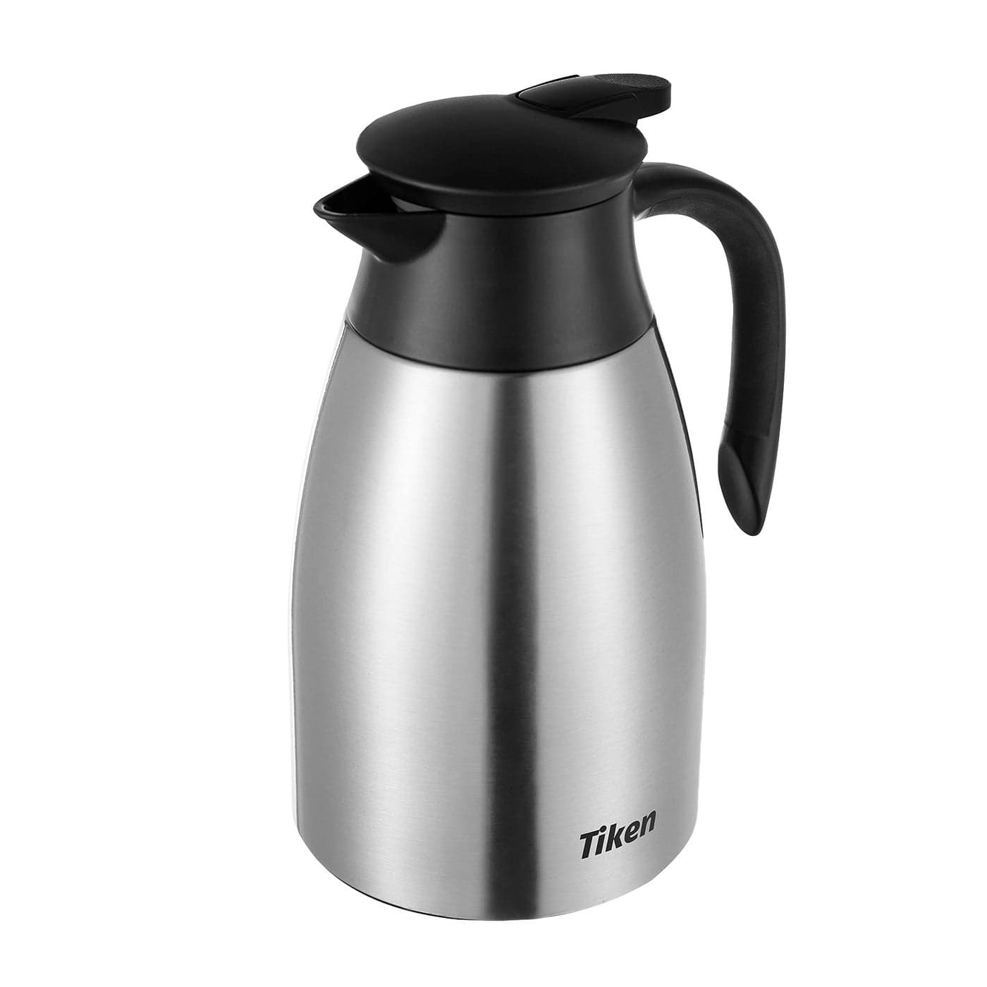 Tiken 51 Oz Thermal Coffee Carafe Stainless Steel Insulated Vacuum Coffee Carafes For Keeping Hot 15 Liter Beverage Dispenser Silver