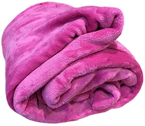 Home Must Haves Solid Hot Pink Blanket Bedding Throw Fleece Super Soft Warm, Full