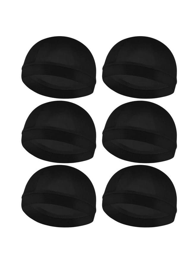 6Pcs Wave Cap for Men Silky Durags Elastic Band Wave Caps for 360 540 720 Waves Soft Breathable Satin Durag Unisex Adults Kids Skullies Beanies Hats Shower Cap