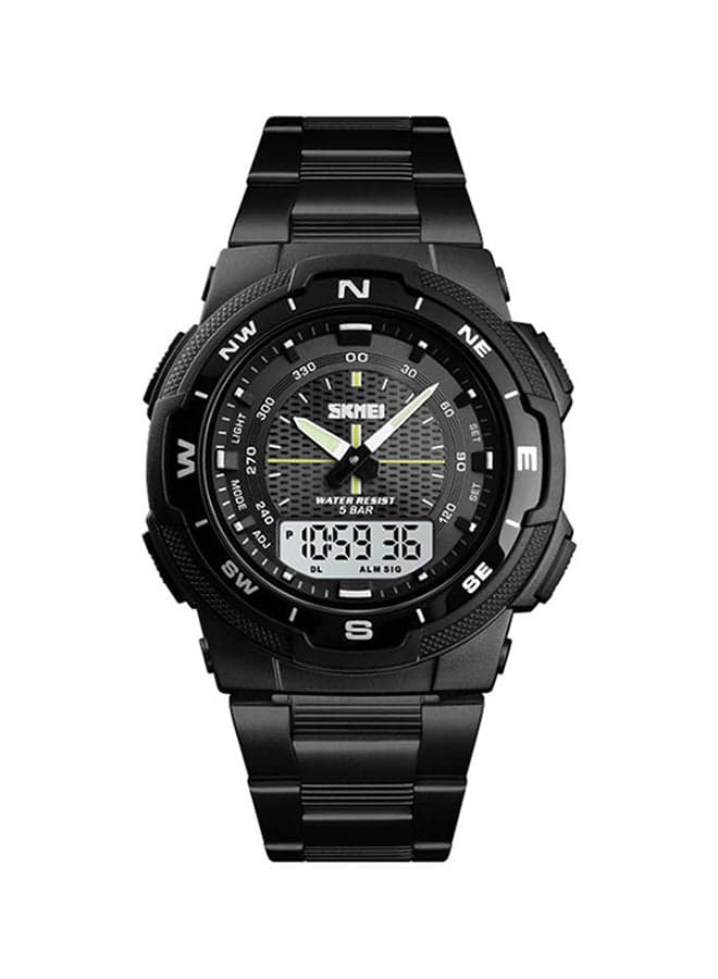 Men's Metal Analog Digital Watch WH-1370 - 49 mm - Black