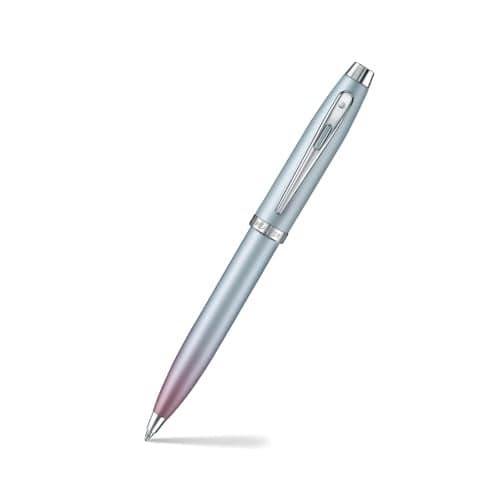 Sheaffer Expressions 100 Pen Blue and Purple Pearlised Gradient Metal with ChromePlated Trims Medium Point Refillable Ballpoint Pen