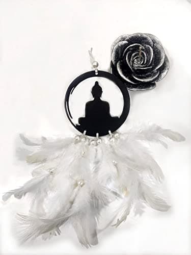 Artle Media Dream Catcher with Candle for Buddha Vastu Mahaveer Home Dcor Car Dcor Car Hanging Temple Hanging Gift 8x16 Inch