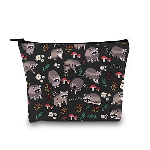 XYANFA Raccoon Makeup Bag Gift For Lover Themed Gift Trash Panda Raccoon Stuff Zipper Pouch (Raccoon Makeup Bag)