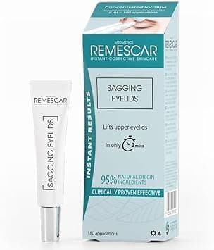 Remescar Sagging Eyelids Cream 8ml Instant Lift for Drooping Eyelids Upper Eye Lift Effect in 1 Application Clinically Proven AntiAging 180 Uses