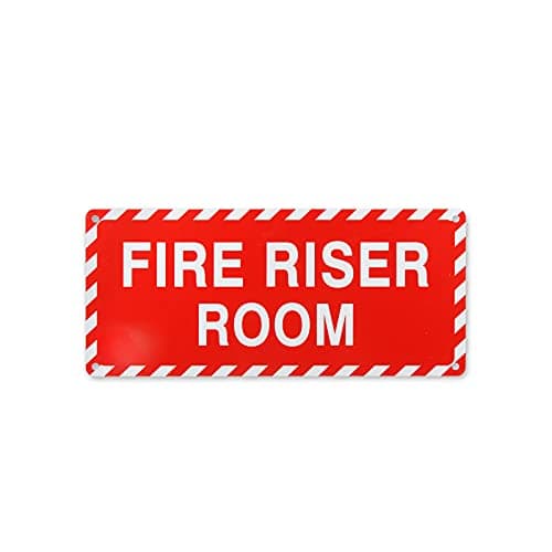 Fire Riser Room Sign 45 x 10 Inch 40 Mil Thick Aluminum Reflective Sign UV Protected Water Proof