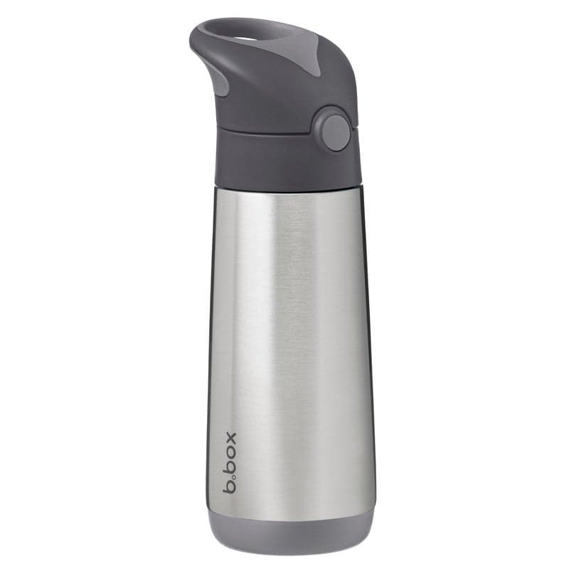 b.box Insulated Drink & Water Bottle | Insulated Double Wall Stainless Steel | Keeps Drinks Cold up to 15hrs, Warm up to 8hrs | 500ml/16.9(graphite)