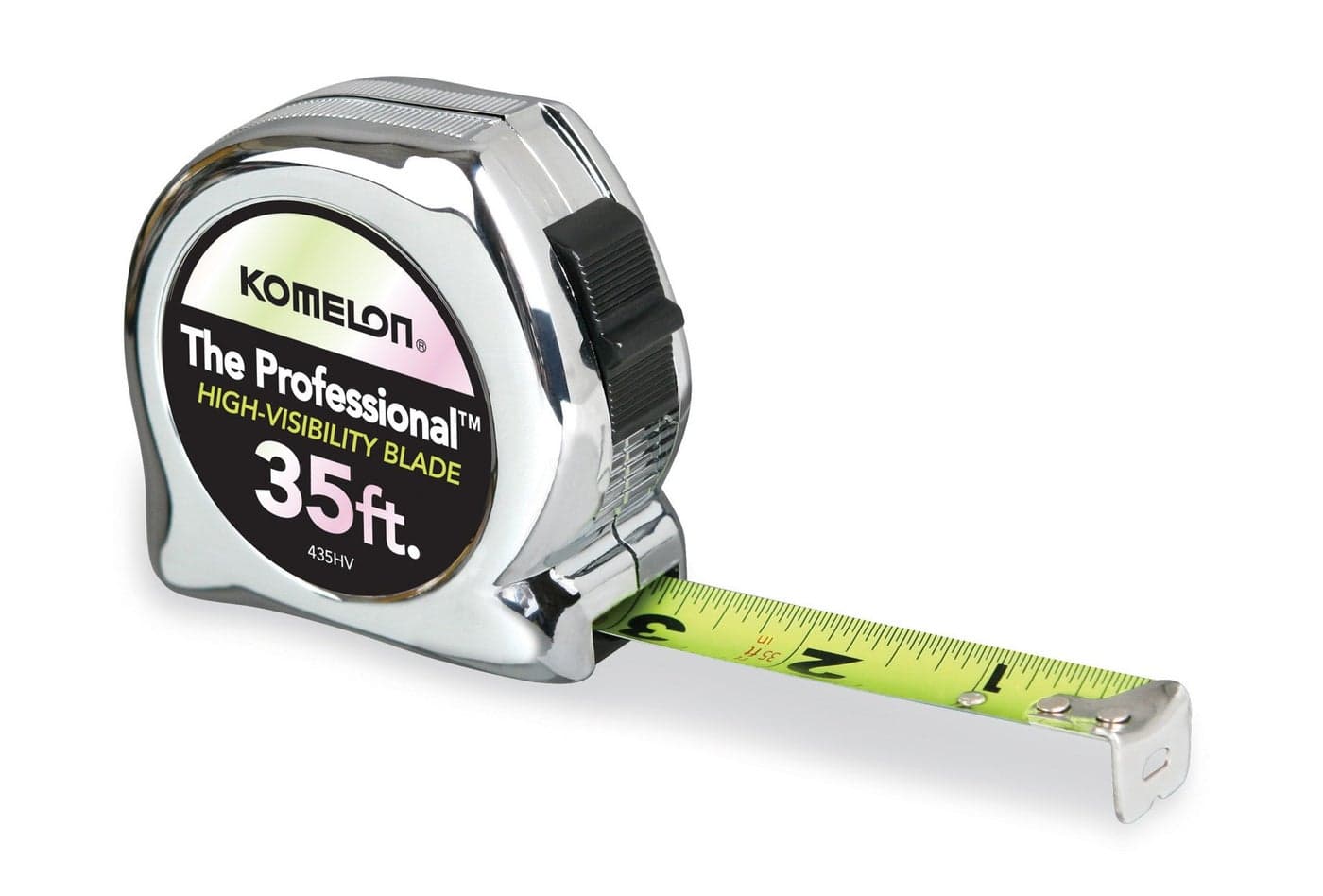 Komelon 435HV HighVisibility Professional Tape Measure 35Feet by 1Inch Chrome