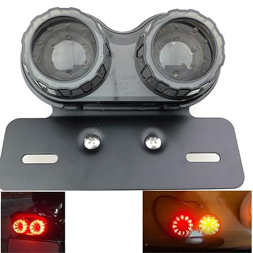 Autozap Motorcycle 40 Led Tail Light Number Plate Light Brake Turn Signal Lamp for Universal Bike 40W Pack of 1