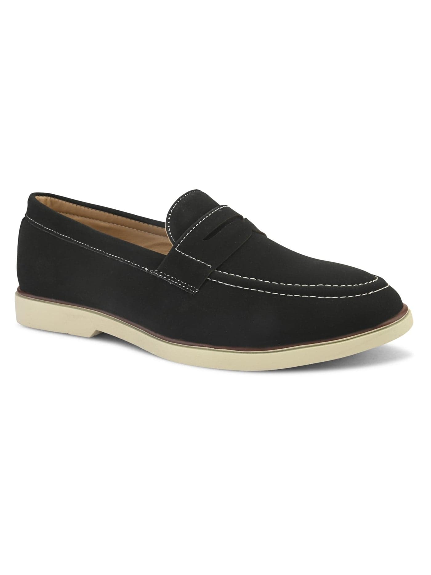 STANPHORD Men’s Black Formal Loafers, Stylish Slip-On Leatherette Moccasins Shoes, Durable Comfortable Office Formal Footwear for Men TPSG 7086 Black-8