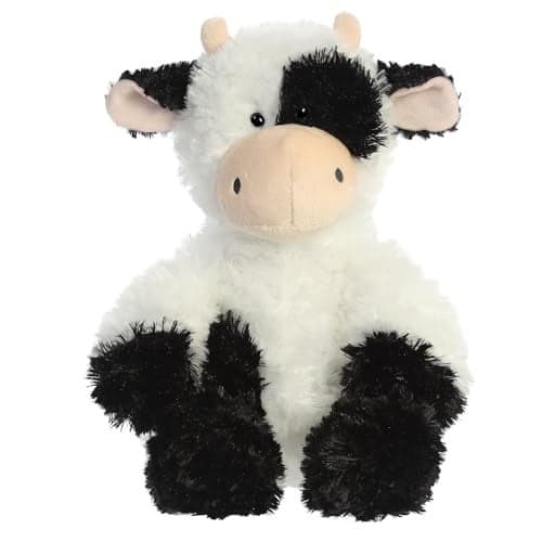 Aurora Snuggly Tubbie Wubbies Cow Stuffed Animal Comforting Companion Imaginative Play White 11 Inches
