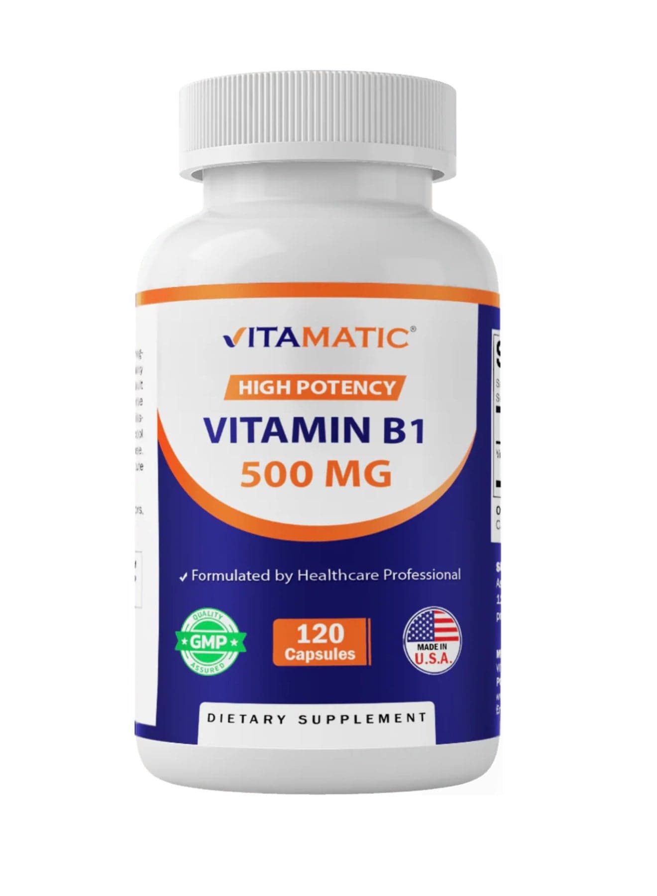 High Potency Vitamin B1 500 mg 120 Capsules