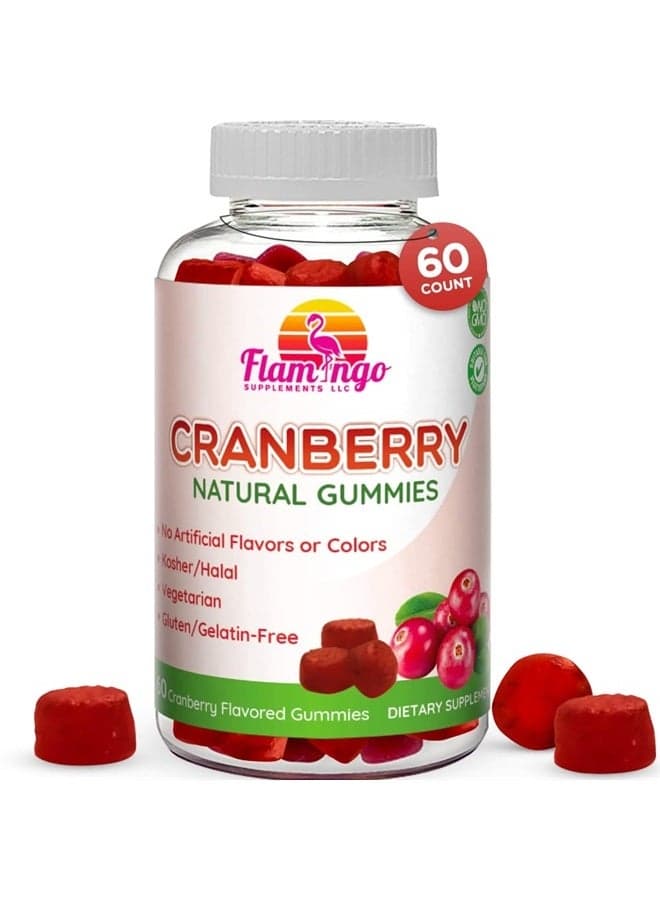 Cranberry Gummies 1000 mg - Cranberry Supplement Alternative to Cranberry Pills or Juice for Women, Men, Kids. Cranberry for Urinary Tract Health, UTI Relief- Vegan, Halal, Kosher Chews- 60 Gummies