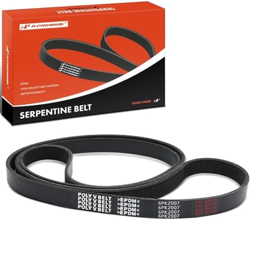 A-Premium Serpentine Drive Belt Compatible with Jeep, Hyundai, Kia, Chevrolet, Mercedes-Benz, Dodge, Chrysler & GMC Cars - Wrangler 1995 1997-2002, Cherokee, Compass, Sonata, Santa Fe, Optima, 78.9 In