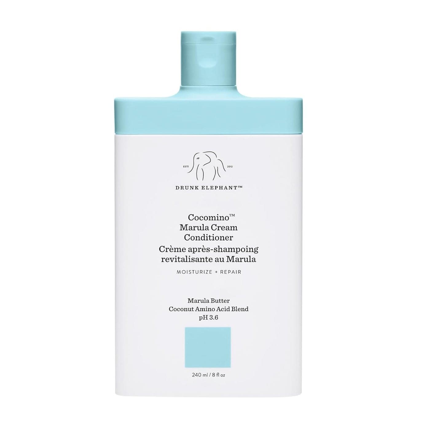 Drunk Elephant Cocomino Marula Cream Conditioner Concentrated and ScalpFriendly Nourishing Conditioner for Hair 240 mL 8 Fl Oz