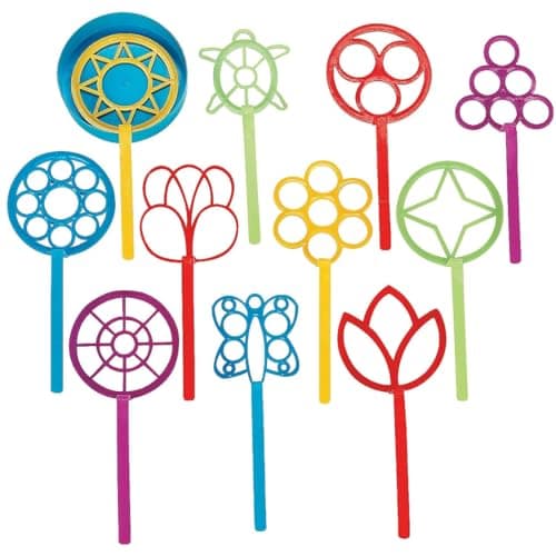 Super Fun Bubble Wand Assortment 1 Dozen Summer Fun Childrens Bubble Supplies Arts Crafts