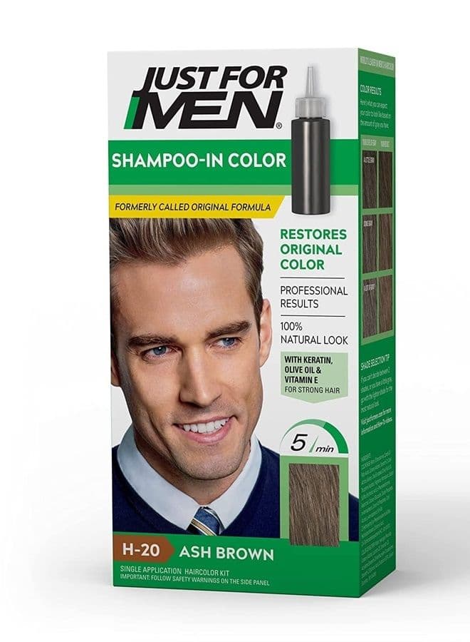 JUST FOR MEN Hair Color H-20 Ash Brown 1 Each (Pack of 4)