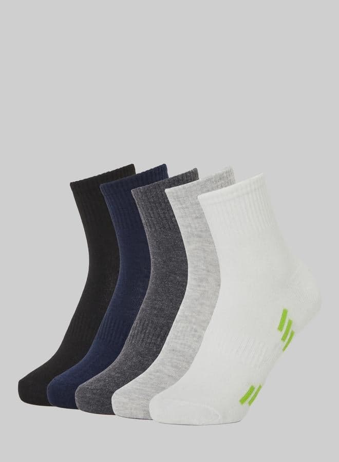 Pack of 5- Striped Detail Ankle Socks