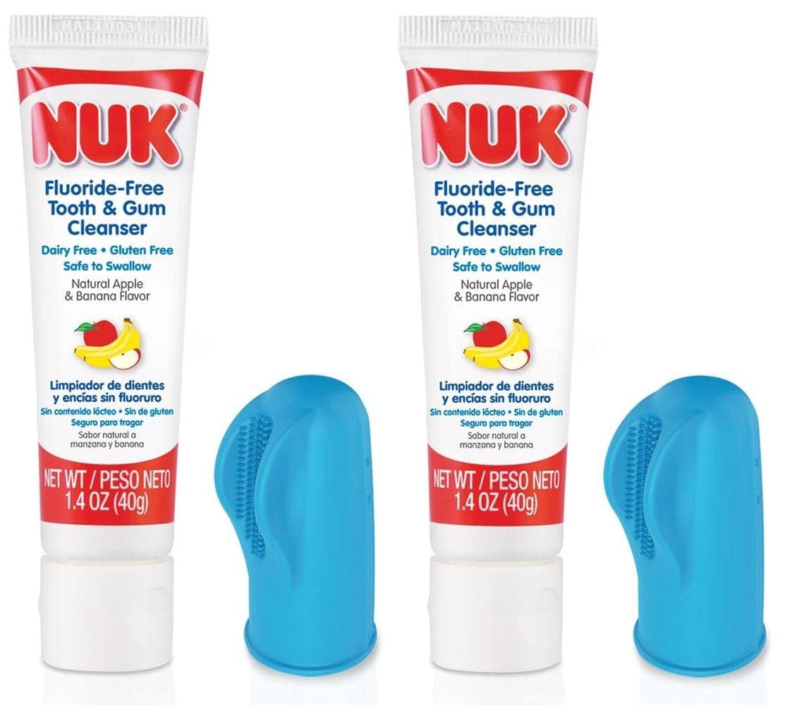 NUK FluorideFree Tooth Gum Cleanser Grins Giggles 1ct