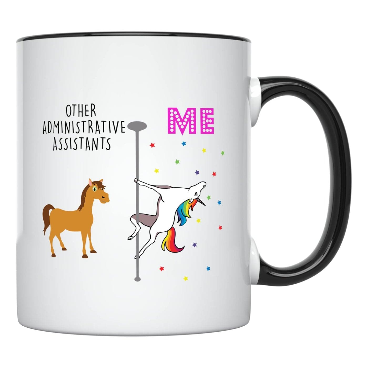 YouNique Designs Administrative Assistant Mug 11 Ounces Unicorn Mug Administrative Assistant Gifts Administrative Assistant Day Gifts Best Administrative Assistant Ever Black Handle