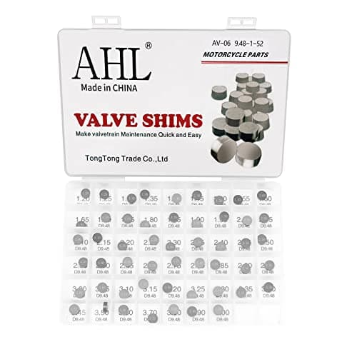 AHL Adjustable Valve Shim Kit 9.48mm O.D. 1.20mm-4.00mm Thick for Suzuki LT-Z400 QuadSport Z 2003-2012 LT-R450 QuadRacer 2006-2011 (52pcs)