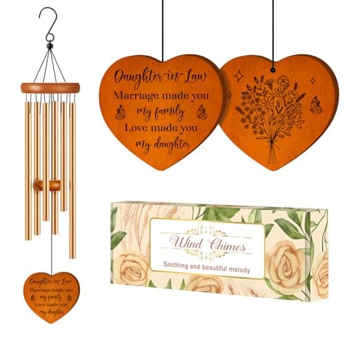 Daughter in Law Mothers Day Funny Gifts, Birthday Wedding Gift for Daughter in Law - Wind Chimes, Anniversary Presents for Future Daughter- in-Law, Son Girlfriend from Mother, Mom, Mother in Law