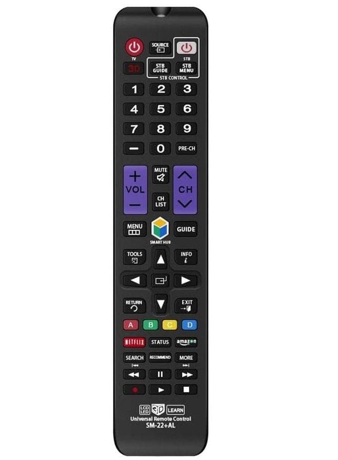 Universal Remote Control Compatible Replacement For Samsung Tv 3D Lcd Led Hdtv Smart Tv Aa59-00666A Bn59-01178W Bn59-01199F Aa59-00638A Aa59-00637A Aa59-00594A Aa59-00600A Aa59-0