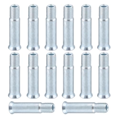 Keenso Skate Axle Kit, 15 Pcs Steel 8mm Inline Skate Axles Wheel Screw Bolt Fittings Inline Skate Replacement(35mm)
